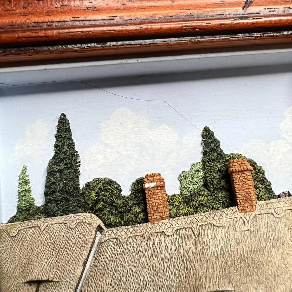 Vintage Friar Crafts Ann Hathaway's Cottage Small Wall Plaque Brown‎ England